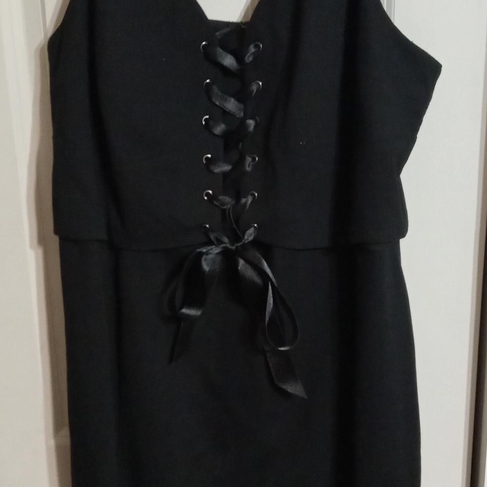 Lane Bryant Black  Lace-Up Dress